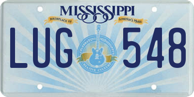 MS license plate LUG548