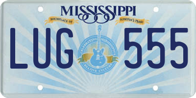 MS license plate LUG555