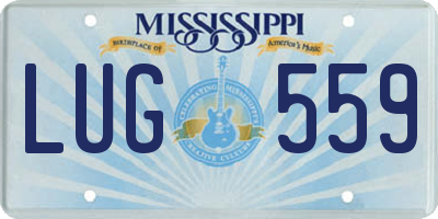 MS license plate LUG559