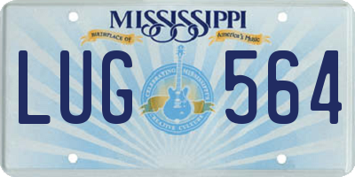 MS license plate LUG564