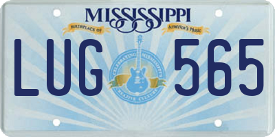 MS license plate LUG565