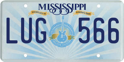 MS license plate LUG566