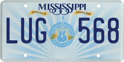 MS license plate LUG568