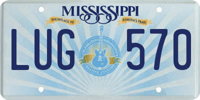 MS license plate LUG570