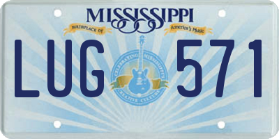 MS license plate LUG571