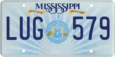 MS license plate LUG579