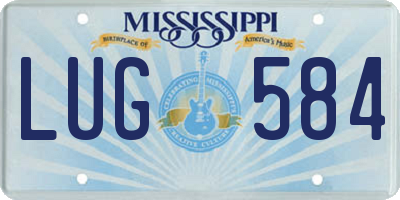 MS license plate LUG584
