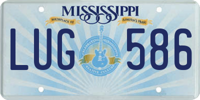 MS license plate LUG586