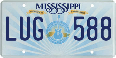 MS license plate LUG588