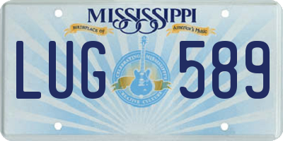MS license plate LUG589