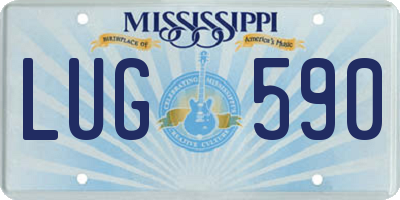 MS license plate LUG590