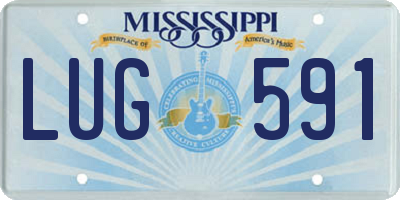 MS license plate LUG591