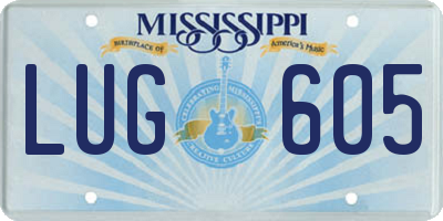 MS license plate LUG605