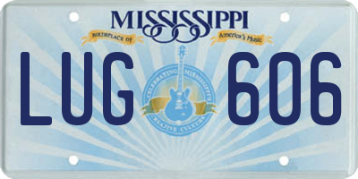 MS license plate LUG606