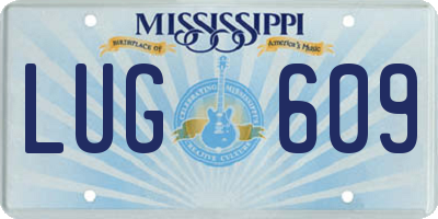MS license plate LUG609