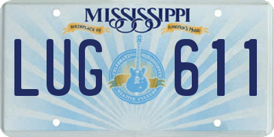 MS license plate LUG611