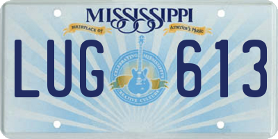 MS license plate LUG613