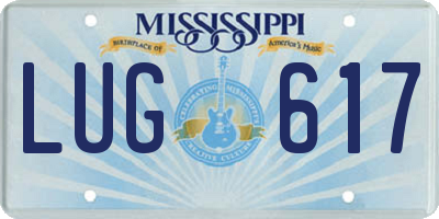 MS license plate LUG617