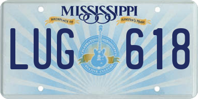 MS license plate LUG618