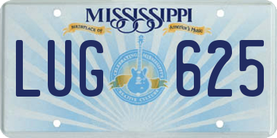 MS license plate LUG625