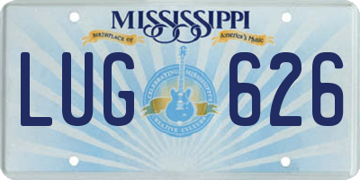 MS license plate LUG626