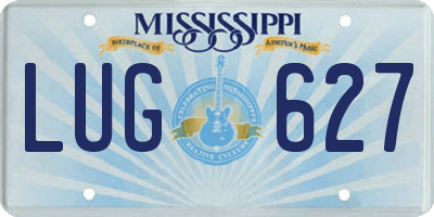 MS license plate LUG627