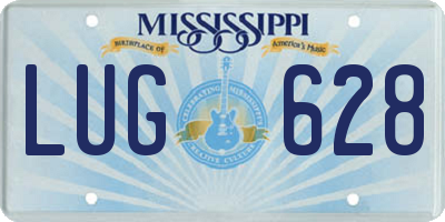 MS license plate LUG628