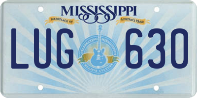MS license plate LUG630