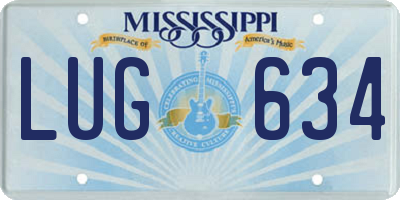 MS license plate LUG634