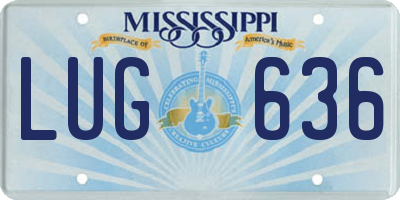 MS license plate LUG636