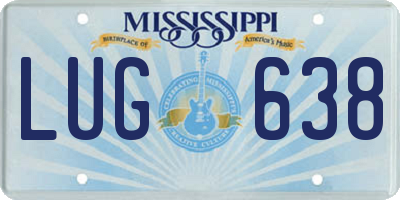 MS license plate LUG638