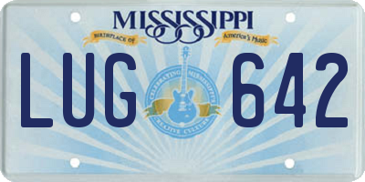 MS license plate LUG642