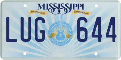 MS license plate LUG644
