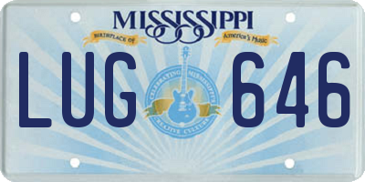 MS license plate LUG646