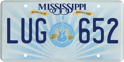 MS license plate LUG652