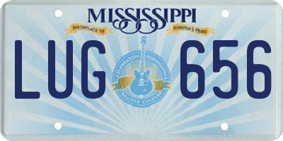 MS license plate LUG656