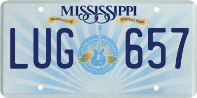 MS license plate LUG657