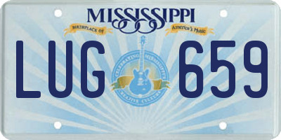MS license plate LUG659