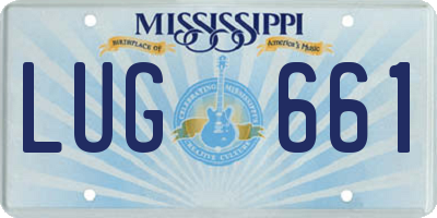 MS license plate LUG661