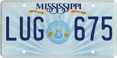 MS license plate LUG675