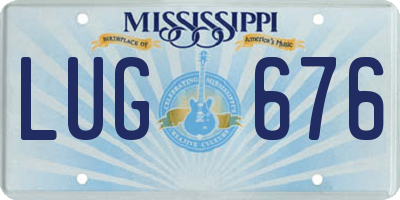 MS license plate LUG676