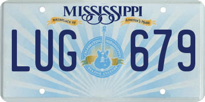 MS license plate LUG679