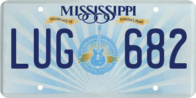 MS license plate LUG682