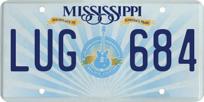 MS license plate LUG684