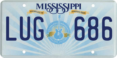 MS license plate LUG686