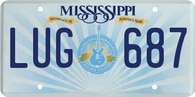 MS license plate LUG687