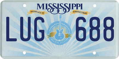 MS license plate LUG688