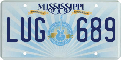 MS license plate LUG689