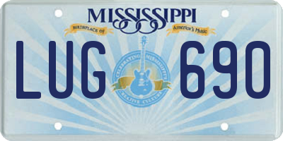 MS license plate LUG690