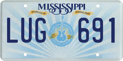 MS license plate LUG691